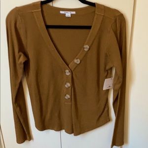 Brown Henley style shirt